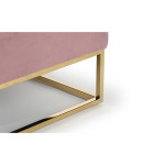 Paris Prix Pouf Carré En Velours "Lakota" 90cm Rose