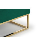 Paris Prix Pouf Carré En Velours "Lakota" 90cm Vert