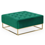 paris prix Pouf Carré en Velours "Lakota" 90cm Vert