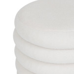 Paris Prix Pouf Coffre Bouclette "Giulia" 59cm Blanc