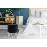Paris Prix Pouf & Coffre De Rangement "Zéro" 41cm Noir