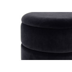 Paris Prix Pouf & Coffre De Rangement "Zéro" 41cm Noir