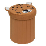 paris prix Pouf Coffre Pliable "Léopard" 36cm Orange
