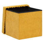 Paris Prix Pouf Coffre Pliable "Mémo" 40cm Ocre