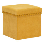 paris prix Pouf Coffre Pliable "Mémo" 40cm Ocre