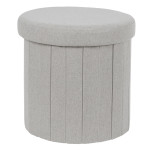 Paris Prix Pouf Coffre Pliable "Pills" 38cm Gris