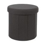 Paris Prix Pouf Coffre Pliable "Pills" 38cm Noir