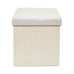 Paris Prix Pouf Coffre Pliable "Tressé" 38cm Gris