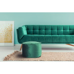 Paris Prix Pouf Déco à Pompons "Taj Mahal" 45cm Vert