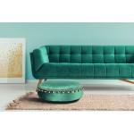 Paris Prix Pouf Déco à Pompons "Taj Mahal" 65cm Vert