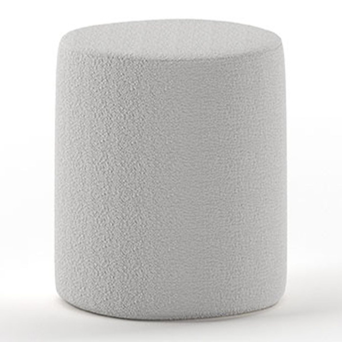 Paris Prix Pouf Design Bouclé "Moon" 41cm Gris