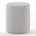 paris prix Pouf Design Bouclé "Moon" 41cm Gris