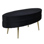 paris prix Pouf Design en Velours "Otto" 100cm Noir