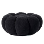 paris prix Pouf Design Fleur "Bouclette" 61cm Noir