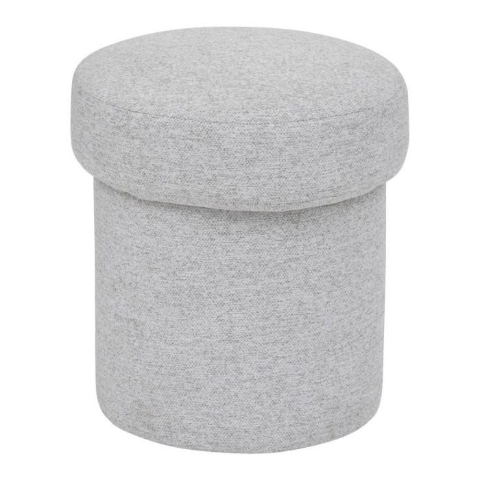Paris Prix Pouf Design "Tika" 40cm Gris