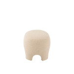 Paris Prix Pouf Design Tricoté "Erwin" 55cm Blanc