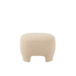 Paris Prix Pouf Design Tricoté "Erwin" 55cm Blanc