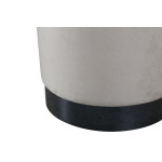 Paris Prix Pouf En Velours "Benji" 42cm Beige