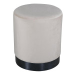 paris prix Pouf en Velours "Benji" 42cm Beige