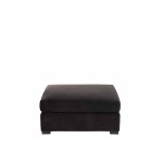 Paris Prix Pouf En Velours Design "Abosa" 113cm Noir