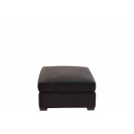 Paris Prix Pouf En Velours Design "Abosa" 113cm Noir