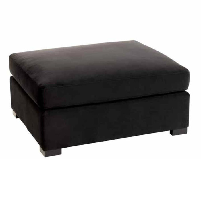 Paris Prix Pouf En Velours Design "Abosa" 113cm Noir