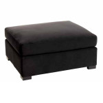 paris prix Pouf en Velours Design "Abosa" 113cm Noir