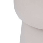 Paris Prix Pouf En Velours "Noa" 40cm Ivoire