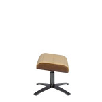 Paris Prix Pouf Pivotant En Cuir "Mervin" 52cm Sable