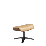 Paris Prix Pouf Pivotant En Cuir "Mervin" 52cm Sable