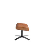 Paris Prix Pouf Pivotant En Cuir "Mervin" 53cm Camel