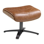 paris prix Pouf Pivotant en Cuir "Mervin" 53cm Camel
