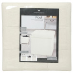 Paris Prix Pouf Pliable Design "Lysandre" 38cm Beige