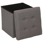 Paris Prix Pouf Pliable Design "Lysandre" 38cm Gris