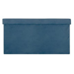 Paris Prix Pouf Pliable En Velours "Tess" 76cm Bleu