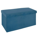 paris prix Pouf Pliable en Velours "Tess" 76cm Bleu