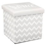 paris prix Pouf Pliable "Hello Home" 38cm Gris