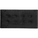 Paris Prix Pouf Pliable Velours "Lysandre" 76cm Noir