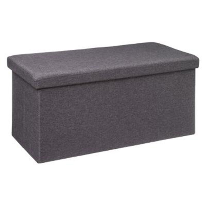 Paris Prix Pouf & Rangement "Classy" 76cm Gris Foncé
