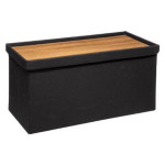 Paris Prix Pouf & Rangement "Classy" 76cm Noir