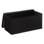 Paris Prix Pouf & Rangement "Classy" 76cm Noir