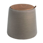 Paris Prix Pouf Rembourré Design "Carma" 44cm Gris