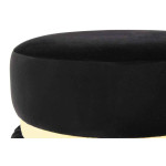 Paris Prix Pouf Rond Bicolore "Rebecca" 45cm Noir & Or