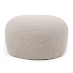 Paris Prix Pouf Rond Bouclette "Pilou" 55cm Beige