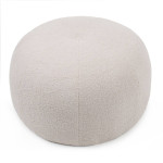 Paris Prix Pouf Rond Bouclette "Pilou" 55cm Beige
