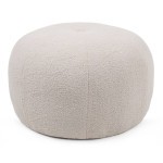 Paris Prix Pouf Rond Bouclette "Pilou" 55cm Beige