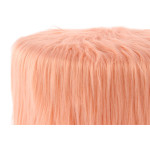 Paris Prix Pouf Rond Déco "Polly" 45cm Abricot