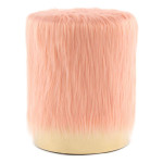 paris prix Pouf Rond Déco "Polly" 45cm Abricot