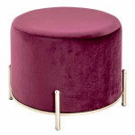 paris prix Pouf Rond Design "Cathy" 48cm Rouge