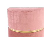 Paris Prix Pouf Rond Design "Cleopatra" 40cm Rose